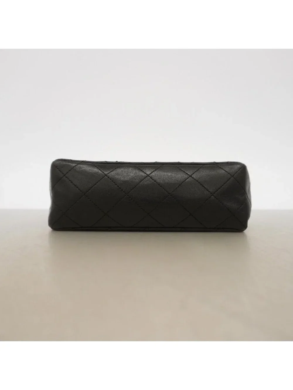 Chanel Shoulder Bag Quilted Lambskin Black Gold